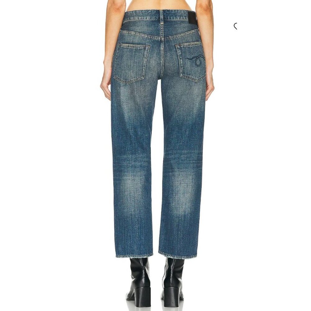 R13 Romeo Mid-Rise Straight-Leg Jeans-sz 25 - Picture 2 of 14